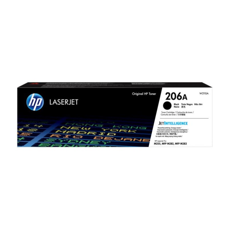 HP 206A black original LaserJet toner cartridge for the HP Color LaserJet Pro M255dw, MFP M283cdw and MFP M283fdw