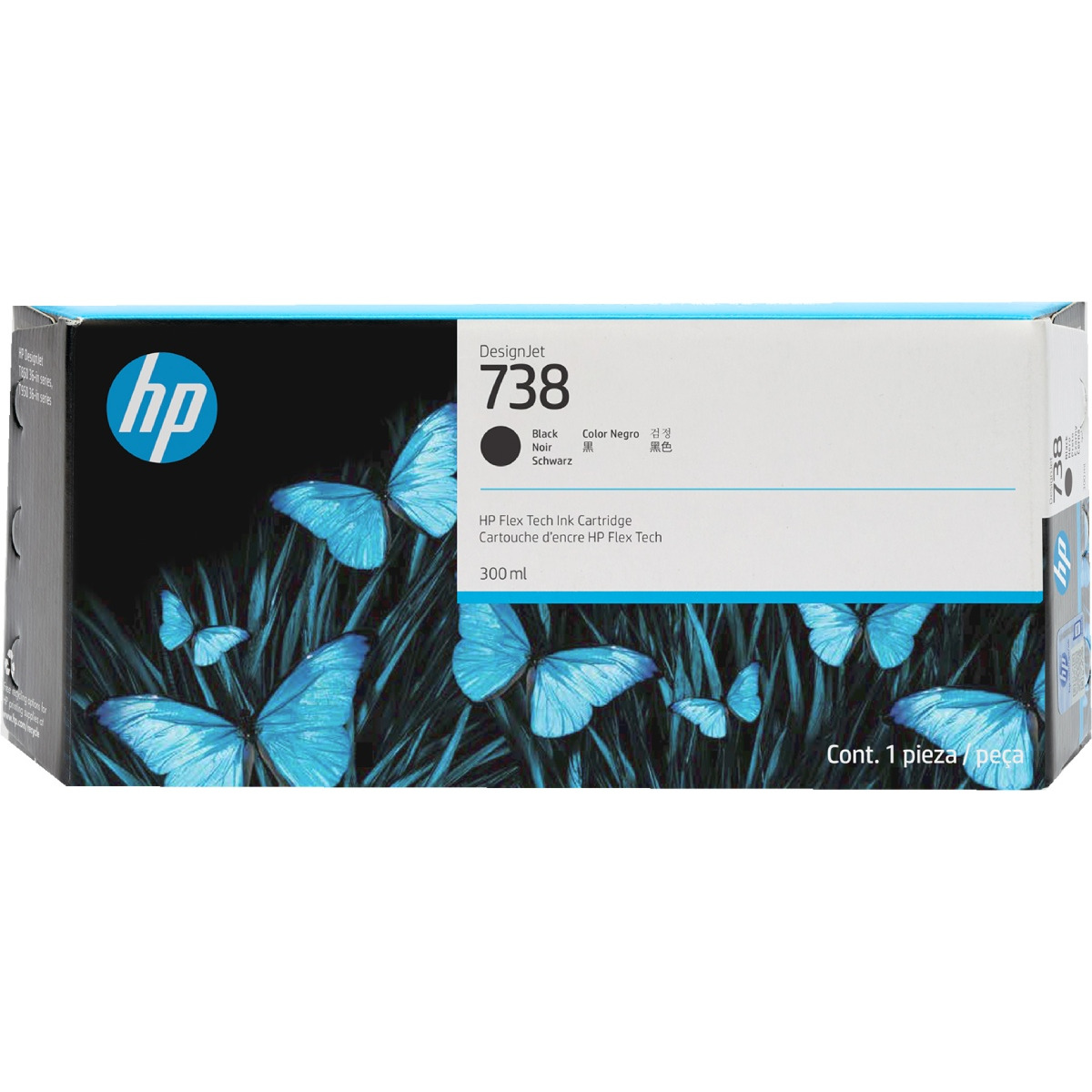 HP 738 black DesignJet ink cartridge 300 ml